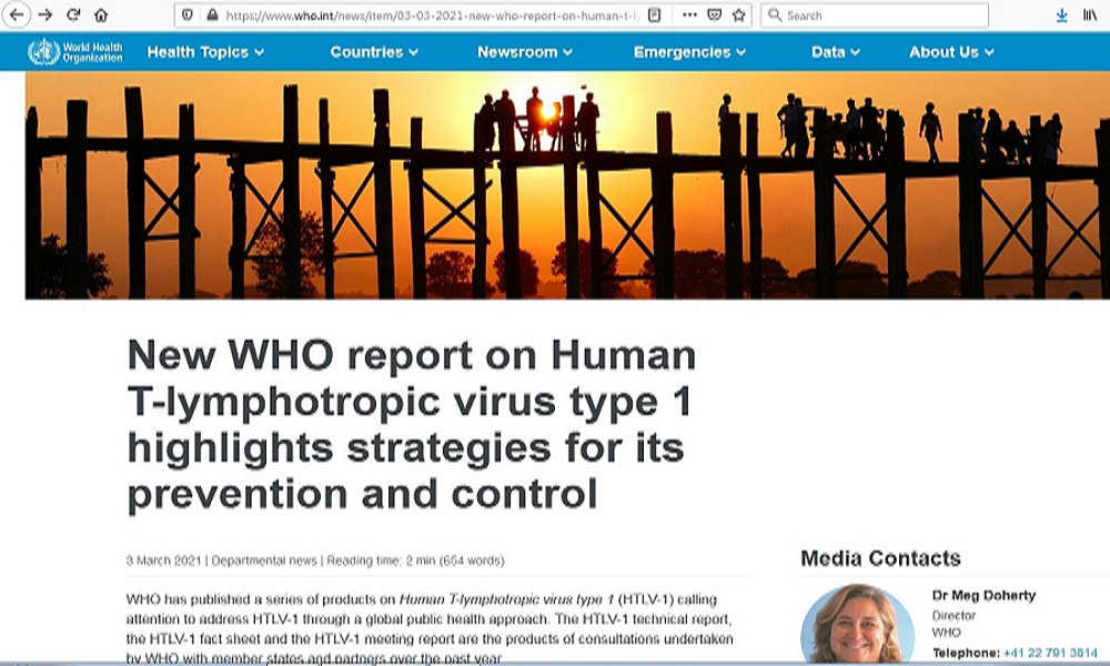 World Health Organization publications on HTLV-1